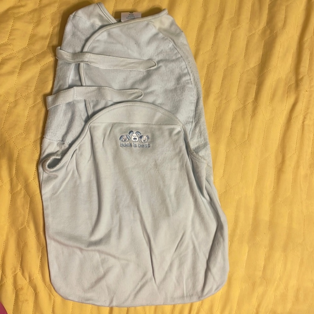 Blue sleep sack swaddle